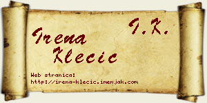Irena Klecić vizit kartica